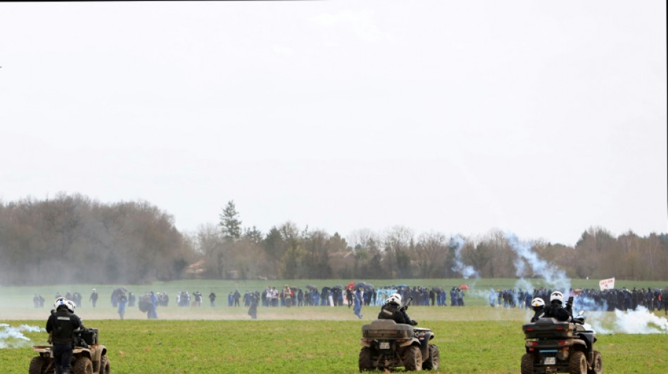 Gran despliegue de seguridad en una manifestaci&oacute;n ecologista en Francia
