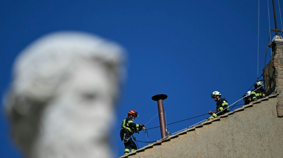 Vatican chimney installed ahead of papal conclave