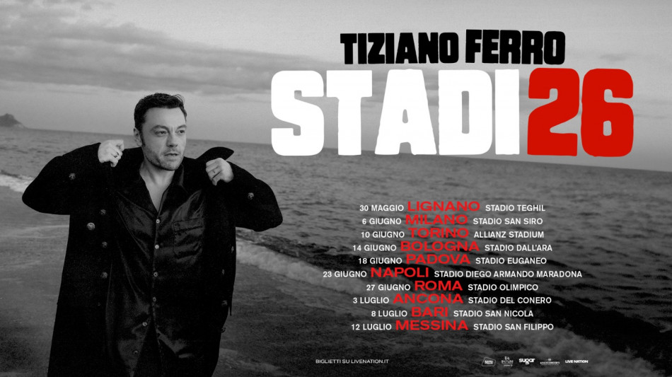Tiziano Ferro annuncia il ritorno live con Stadi26