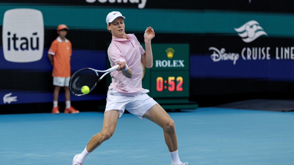 Sinner batte Michelsen in 2 set e va ai quarti di Miami