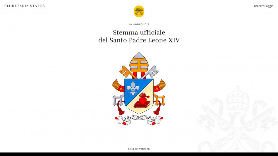 Giglio e cuore sacro, ecco lo stemma papale di Leone XIV