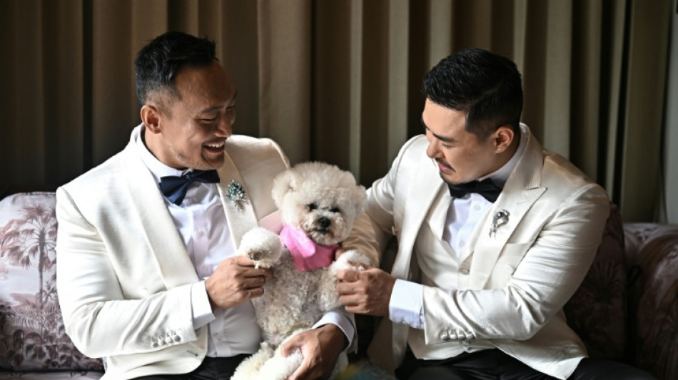 Gay Chinese couple fulfil wedding dream in 'freer' Thailand