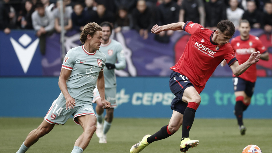 Spagna, per l'Atletico ko indolore contro l'Osasuna